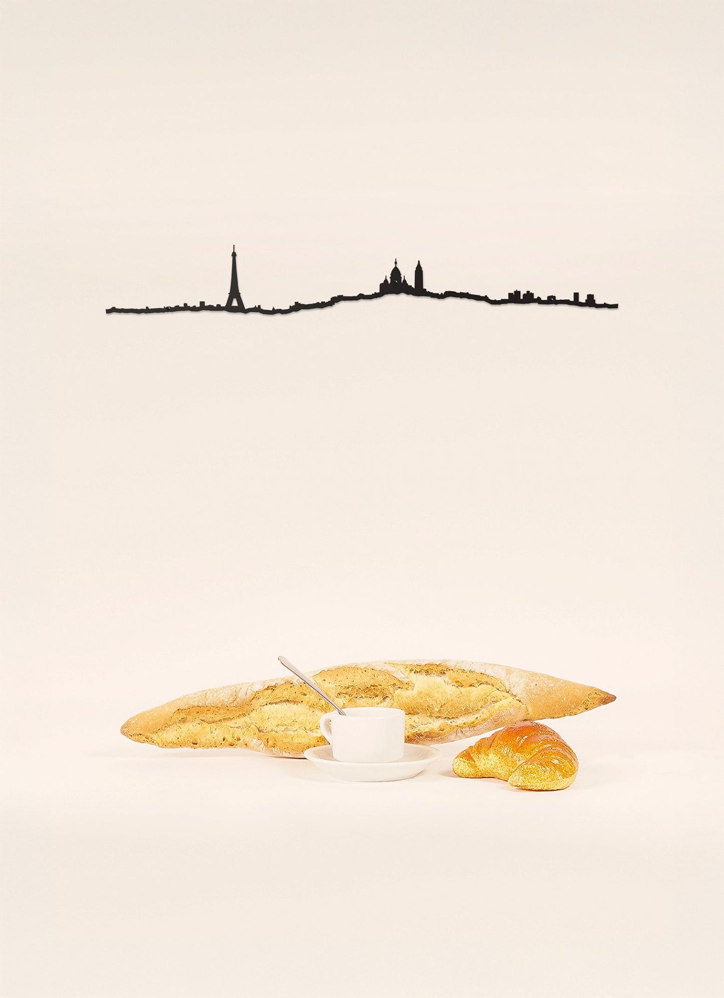 Skyline of Paris : steel wall decoration.