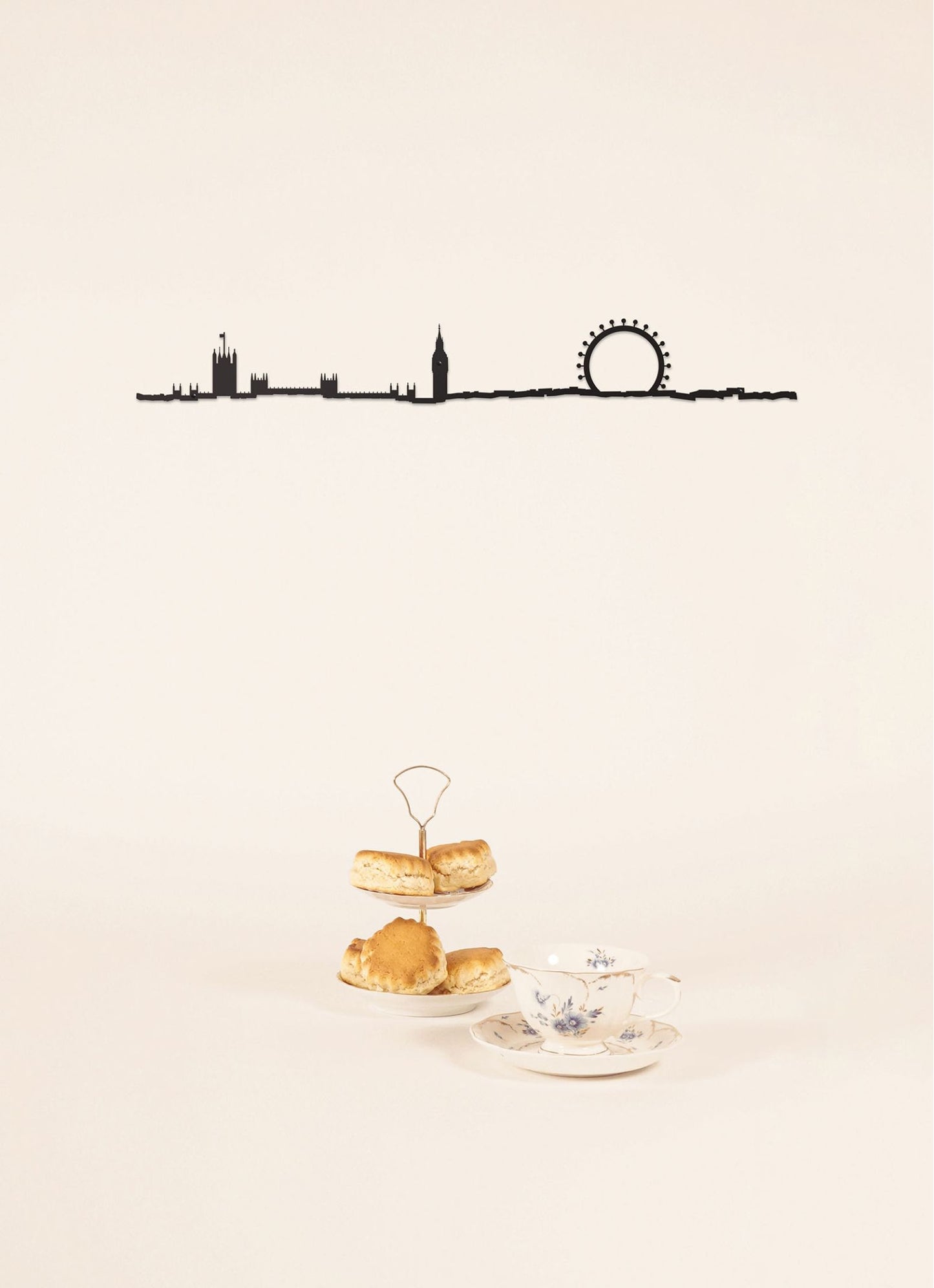 Skyline of London : steel wall decoration.