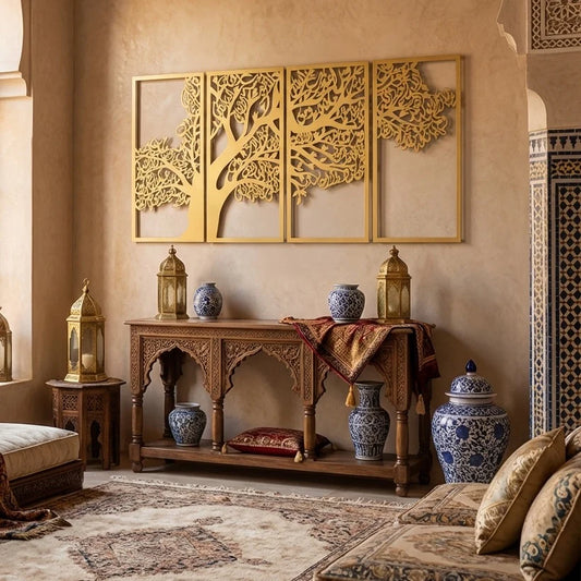 Metal Tree of Surahs (4 Quls) Islamic Wall Art Set of 4